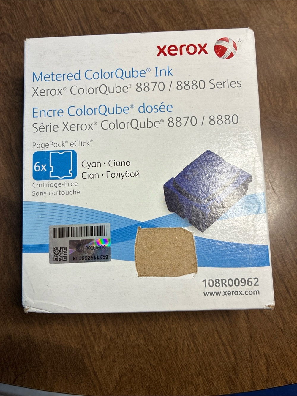 Xerox Colorcube 8870/8880 6x Cyan 108R00962 NEW